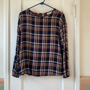 Hartford plaid blouse